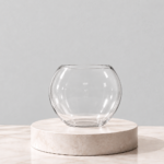 Vaso en cristal redondo