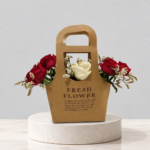 Caja kraft flores
